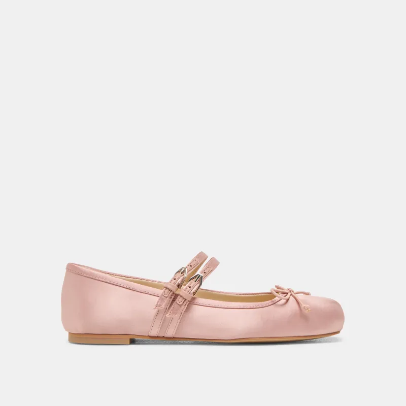 GIBSEN BALLET FLATS BLUSH SATIN sold by Dolce Vita