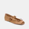 GIBSEN BALLET FLATS MID BROWN SATIN sold by Dolce Vita