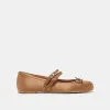 GIBSEN BALLET FLATS MID BROWN SATIN sold by Dolce Vita