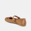 GIBSEN BALLET FLATS MID BROWN SATIN sold by Dolce Vita
