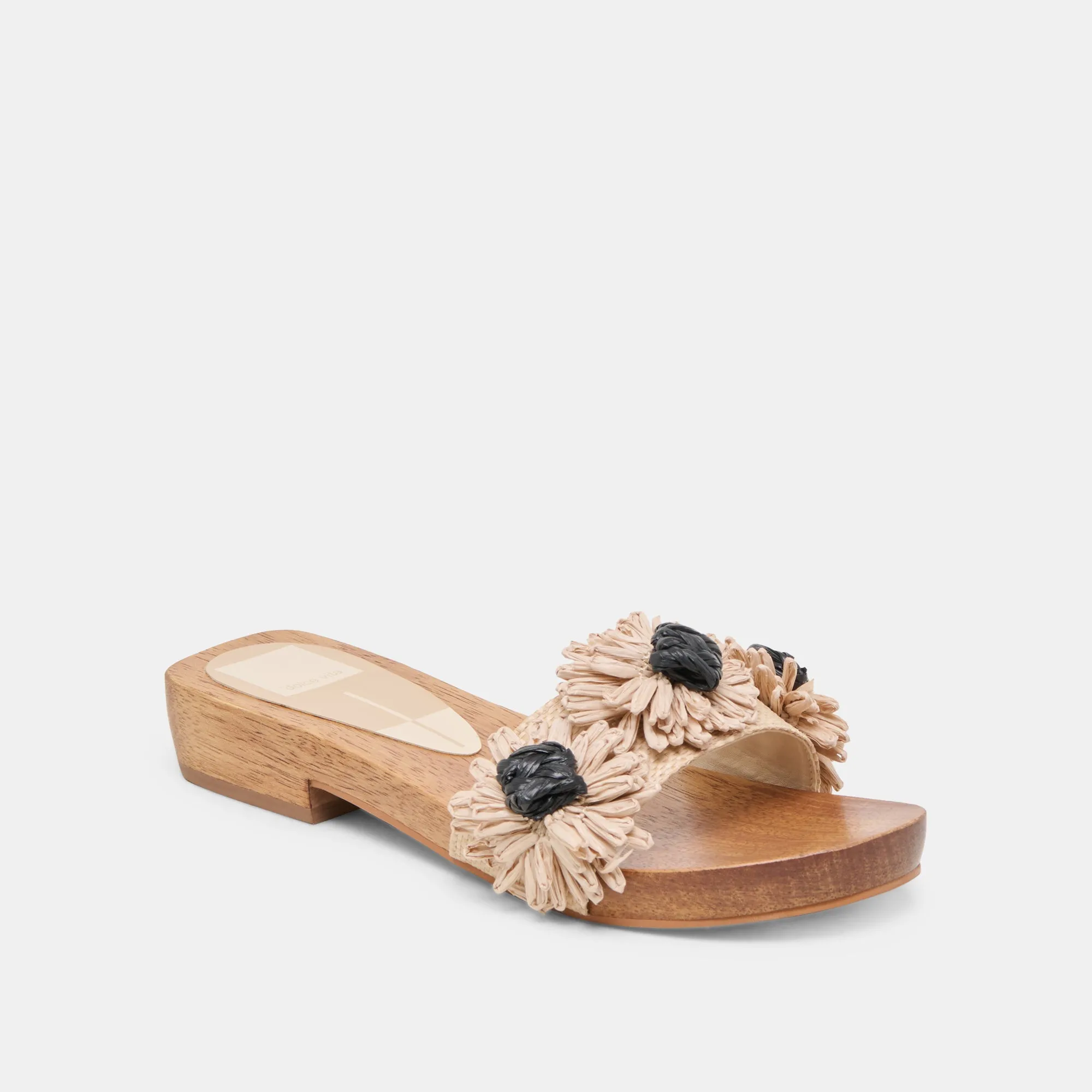 ARIENA SANDALS BLACK NATURAL FLORAL RAFFIA sold by Dolce Vita product image thumbnail 2