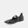 CAELY BALLET FLATS BLACK LEATHER sold by Dolce Vita