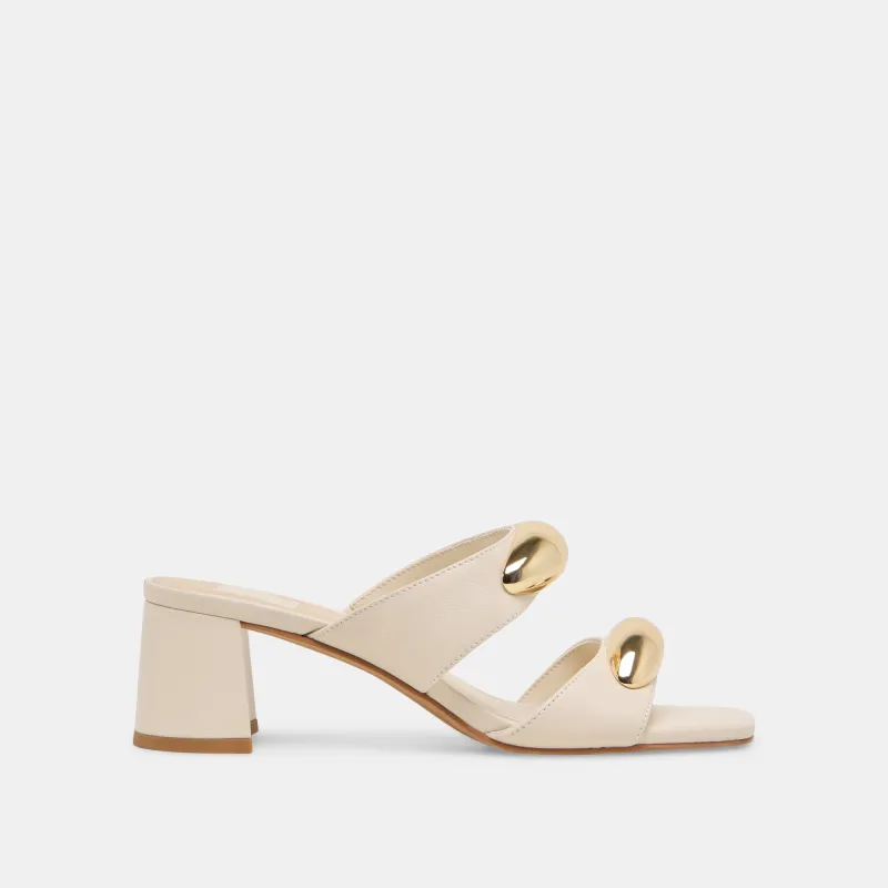 BARNET HEELS BONE LEATHER sold by Dolce Vita