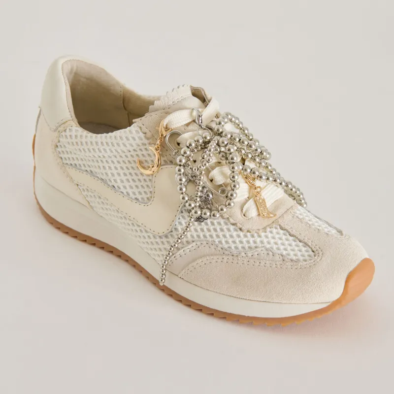 B.NTCD SNEAKERS WHITE MESH + PIN CHARM BUNDLE sold by Dolce Vita
