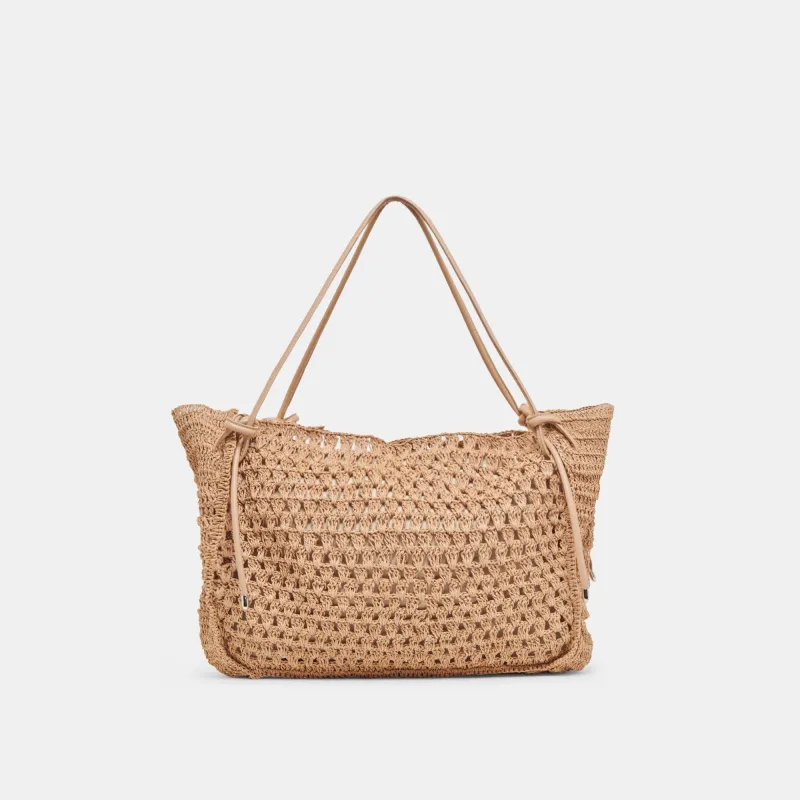 RAVELLO TOTE NATURAL RAFFIA sold by Dolce Vita