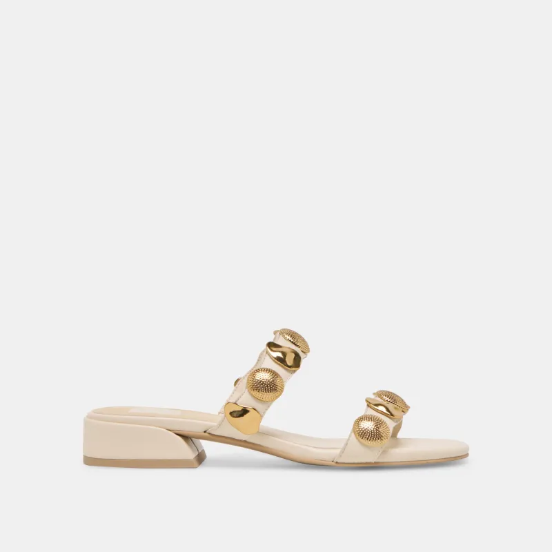 FARROW SANDALS CREME LEATHER sold by Dolce Vita