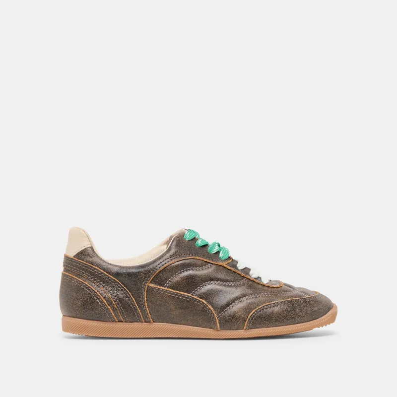 LAINI SNEAKERS BROWN DISTRESSED LEATHER sold by Dolce Vita