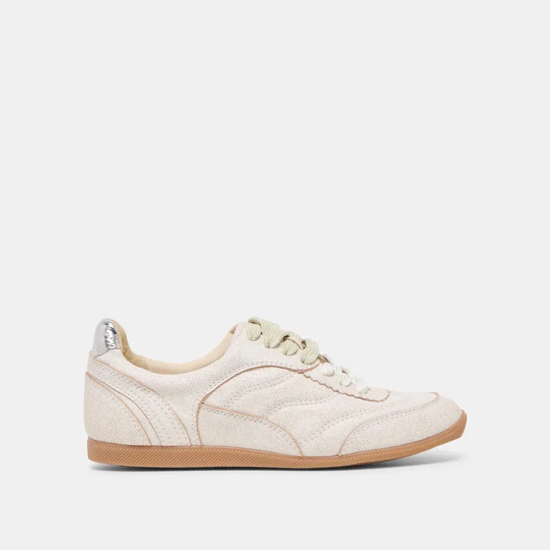 LAINI SNEAKERS OFF WHITE CRACKLED LEATHER sold by Dolce Vita