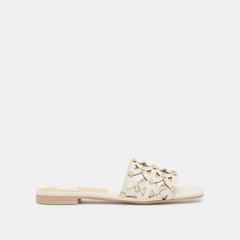 BERRIT SANDALS WHITE LEATHER sold by Dolce Vita