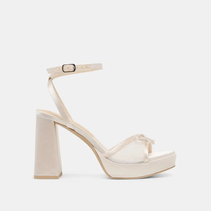 PANDOR HEELS WHITE TULLE sold by Dolce Vita