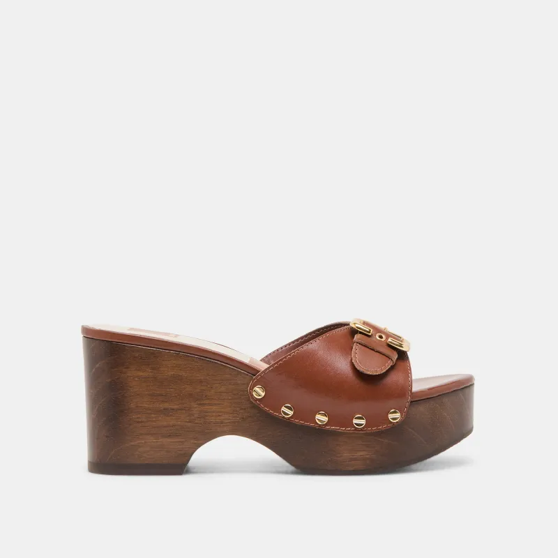 YALAH HEELS BROWN LEATHER sold by Dolce Vita