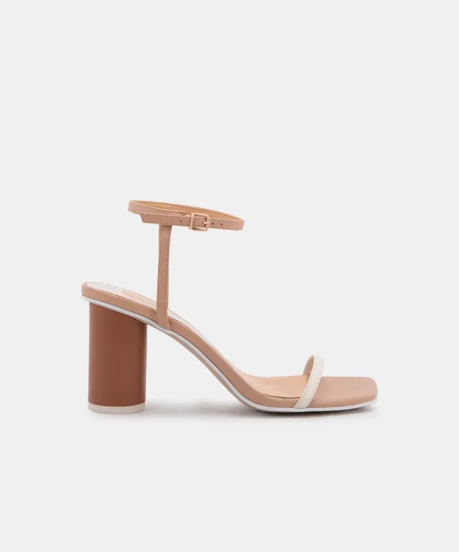 NAOMEY HEELS NUDE MULTI LEATHER - re:vita sold by Dolce Vita