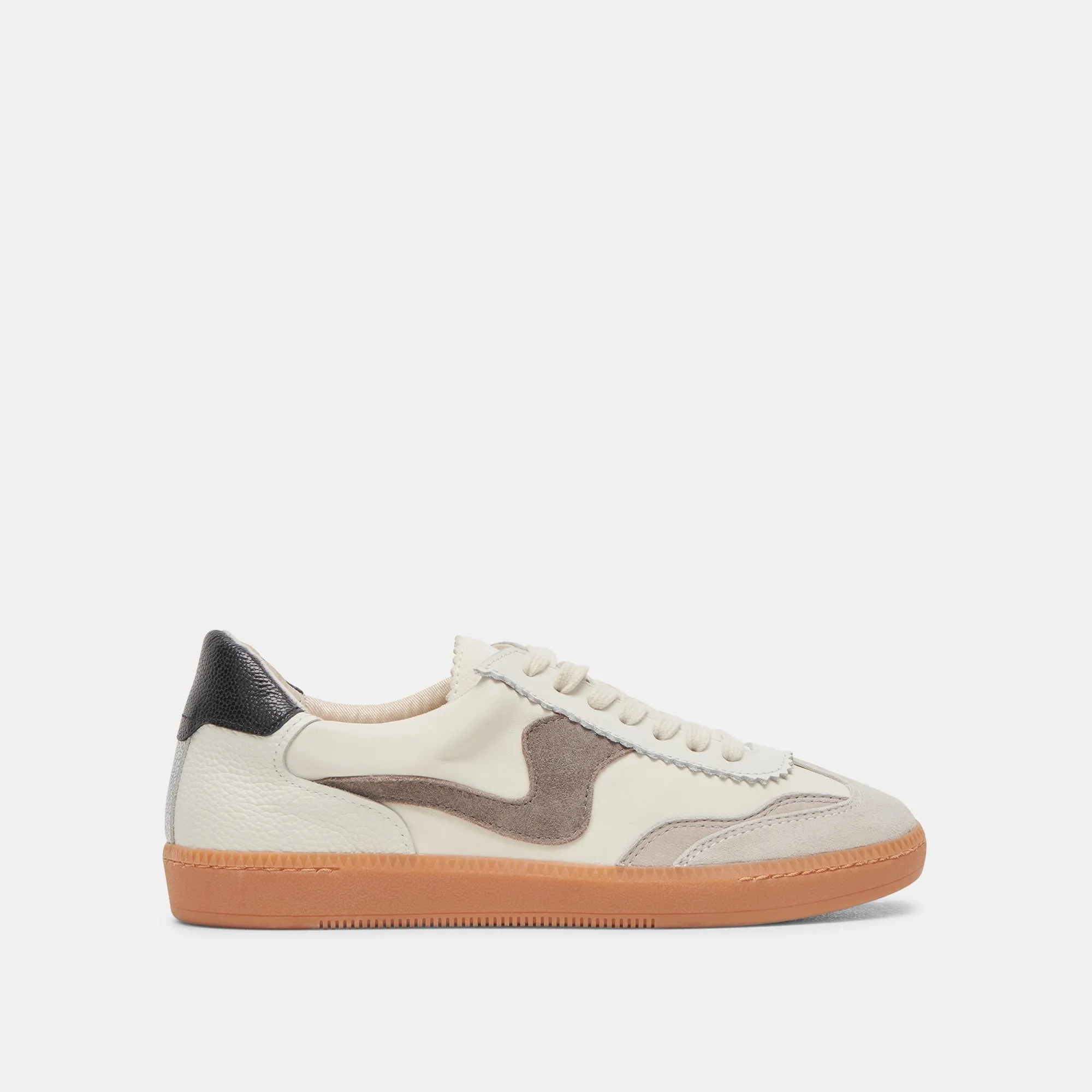 NOTICE WIDE SNEAKERS WHITE GREY LEATHER - re:vita sold by Dolce Vita