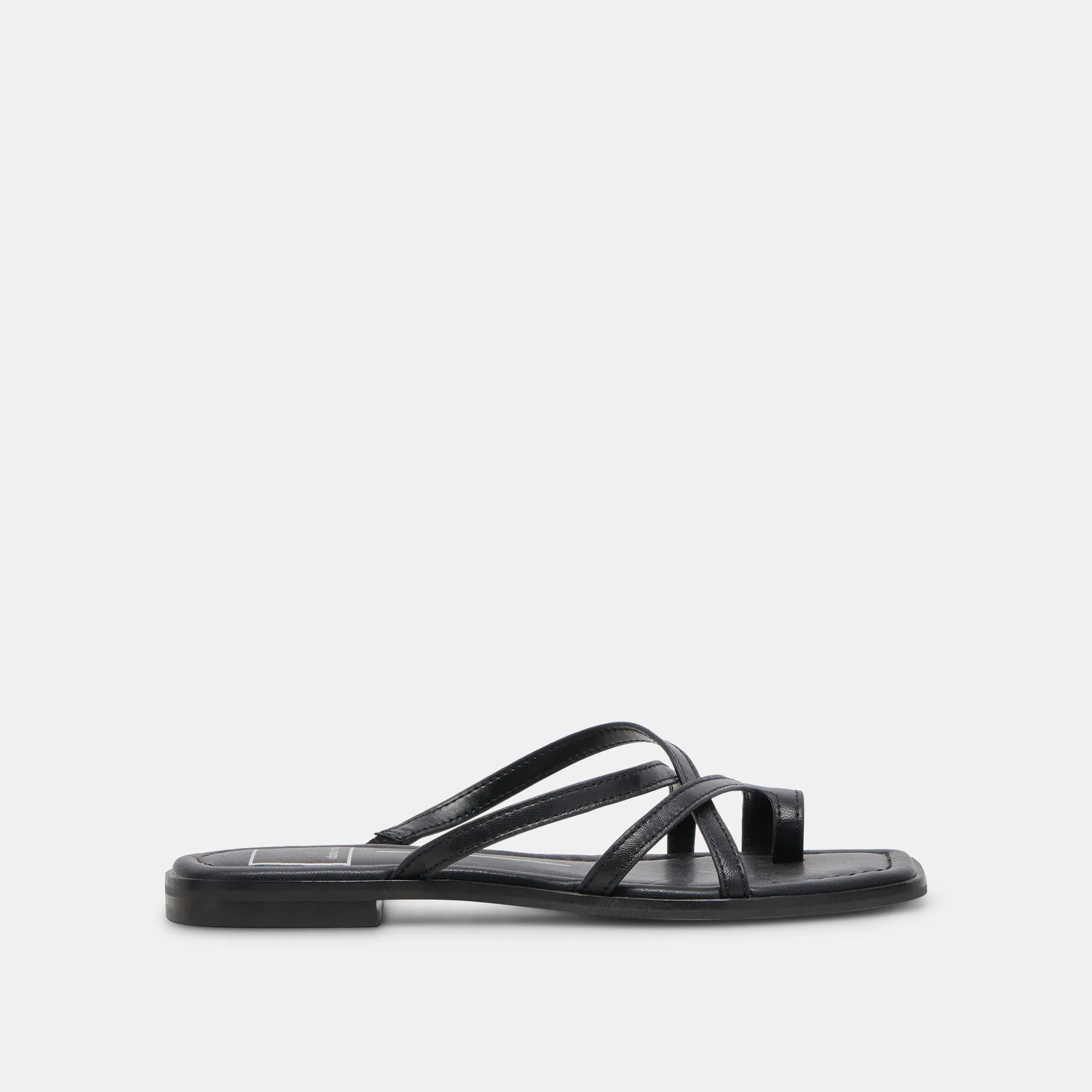 INDIGO SANDALS BLACK LEATHER - re:vita sold by Dolce Vita
