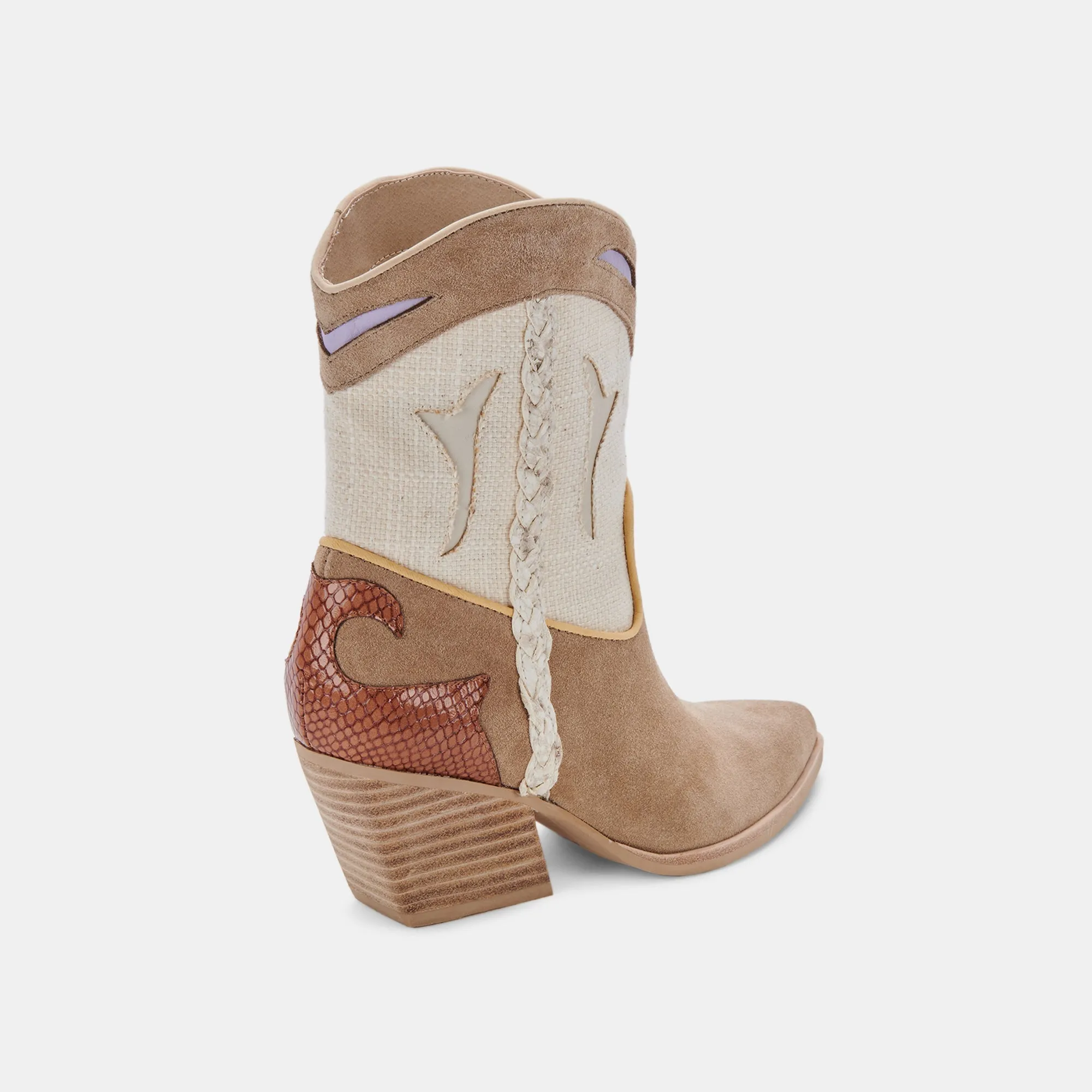 LORAL BOOTIES TAUPE MULTI SUEDE - re:vita sold by Dolce Vita product image thumbnail 5