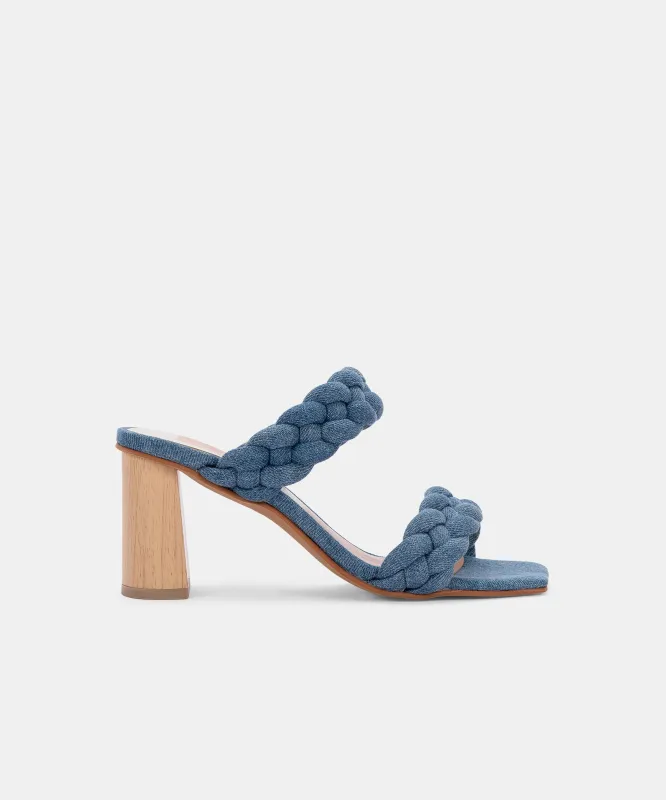 PAILY HEELS DK BLUE DENIM - re:vita sold by Dolce Vita