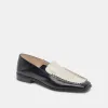 BENY WIDE FLATS WHITE BLACK CRINKLE PATENT - re:vita sold by Dolce Vita