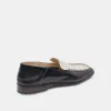 BENY WIDE FLATS WHITE BLACK CRINKLE PATENT - re:vita sold by Dolce Vita