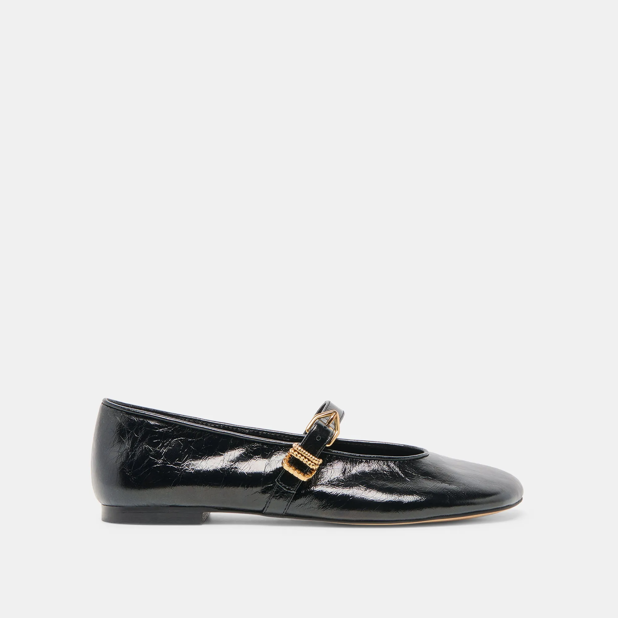 ALIZZA BALLET FLATS MIDNIGHT CRINKLE PATENT sold by Dolce Vita
