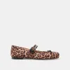 GIBSEN BALLET FLATS DK LEOPARD SATIN sold by Dolce Vita