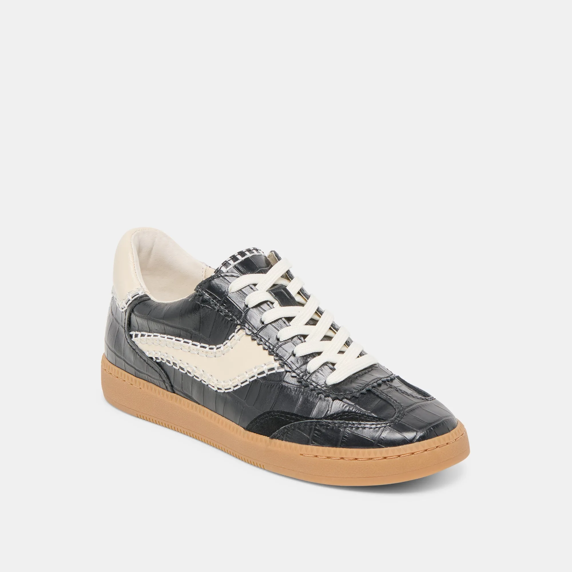 NOTICE STITCH SNEAKERS NOIR CROCO EMBOSSED LEATHER sold by Dolce Vita product image thumbnail 2