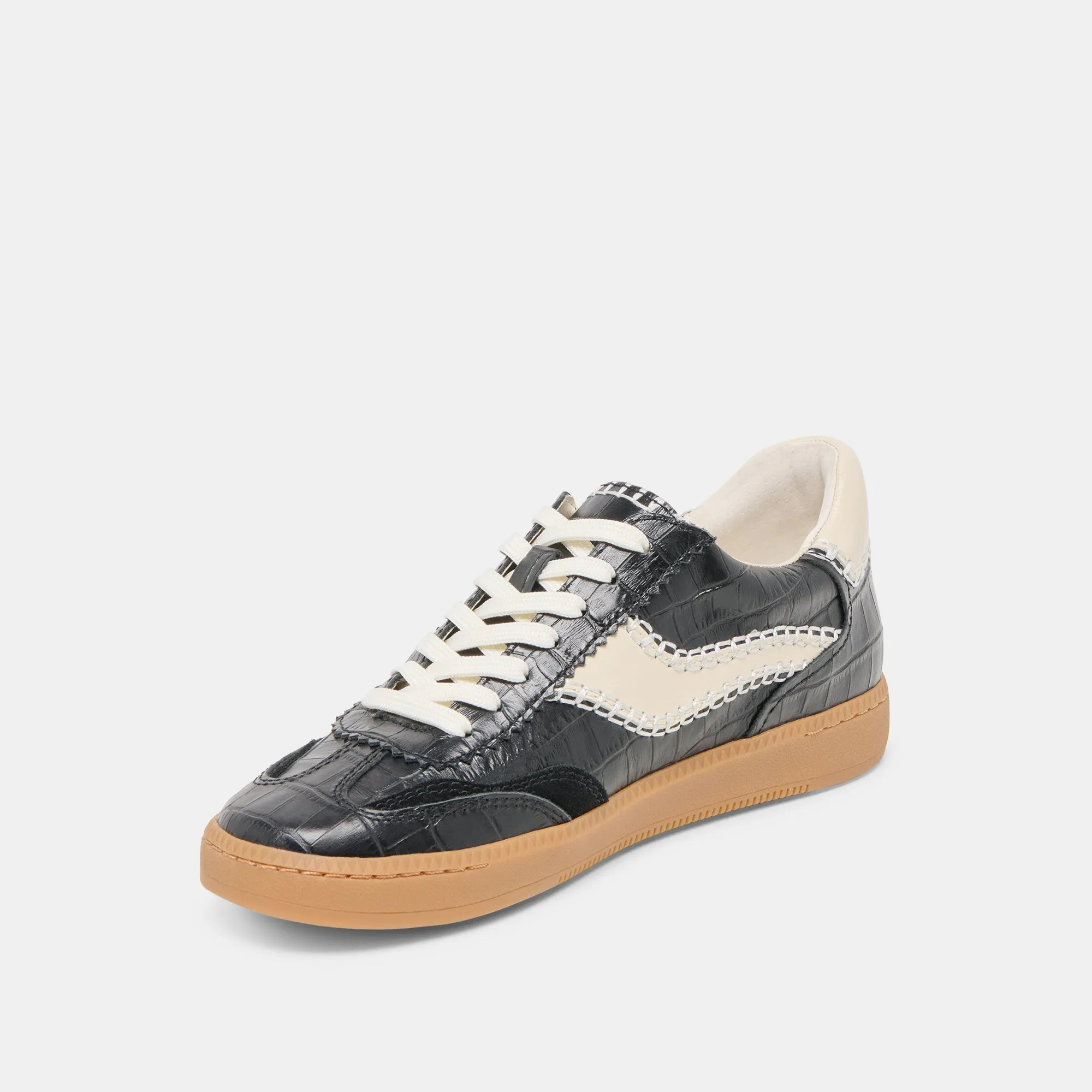 NOTICE STITCH SNEAKERS NOIR CROCO EMBOSSED LEATHER sold by Dolce Vita product image thumbnail 4