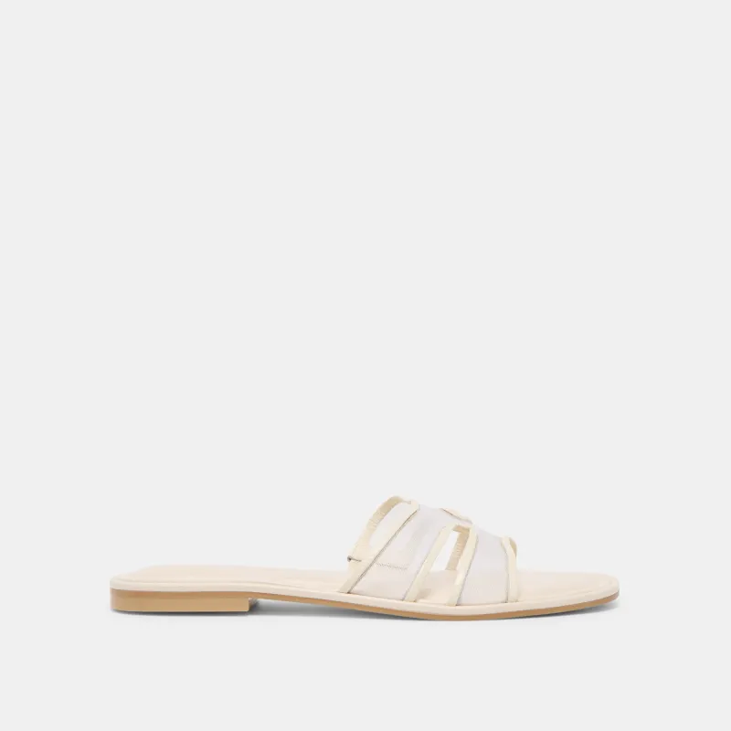 FLORI SANDALS OFF WHITE MESH sold by Dolce Vita