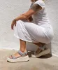 DEBRA SANDALS SILVER DISTRESSED LEATHER - re:vita sold by Dolce Vita