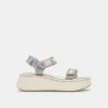 DEBRA SANDALS SILVER DISTRESSED LEATHER - re:vita sold by Dolce Vita