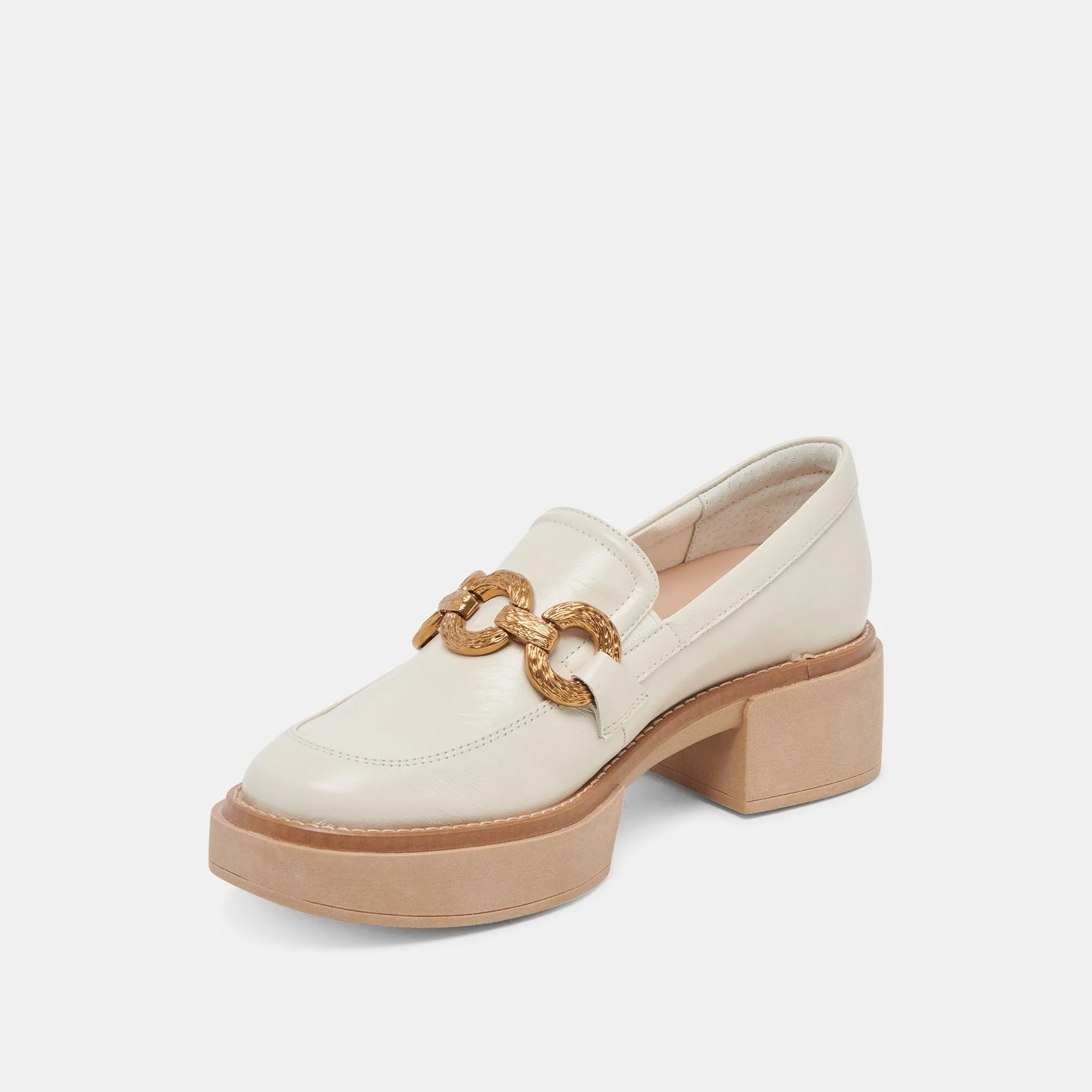 SHEENA LOAFERS IVORY CRINKLE PATENT - re:vita sold by Dolce Vita product image thumbnail 5
