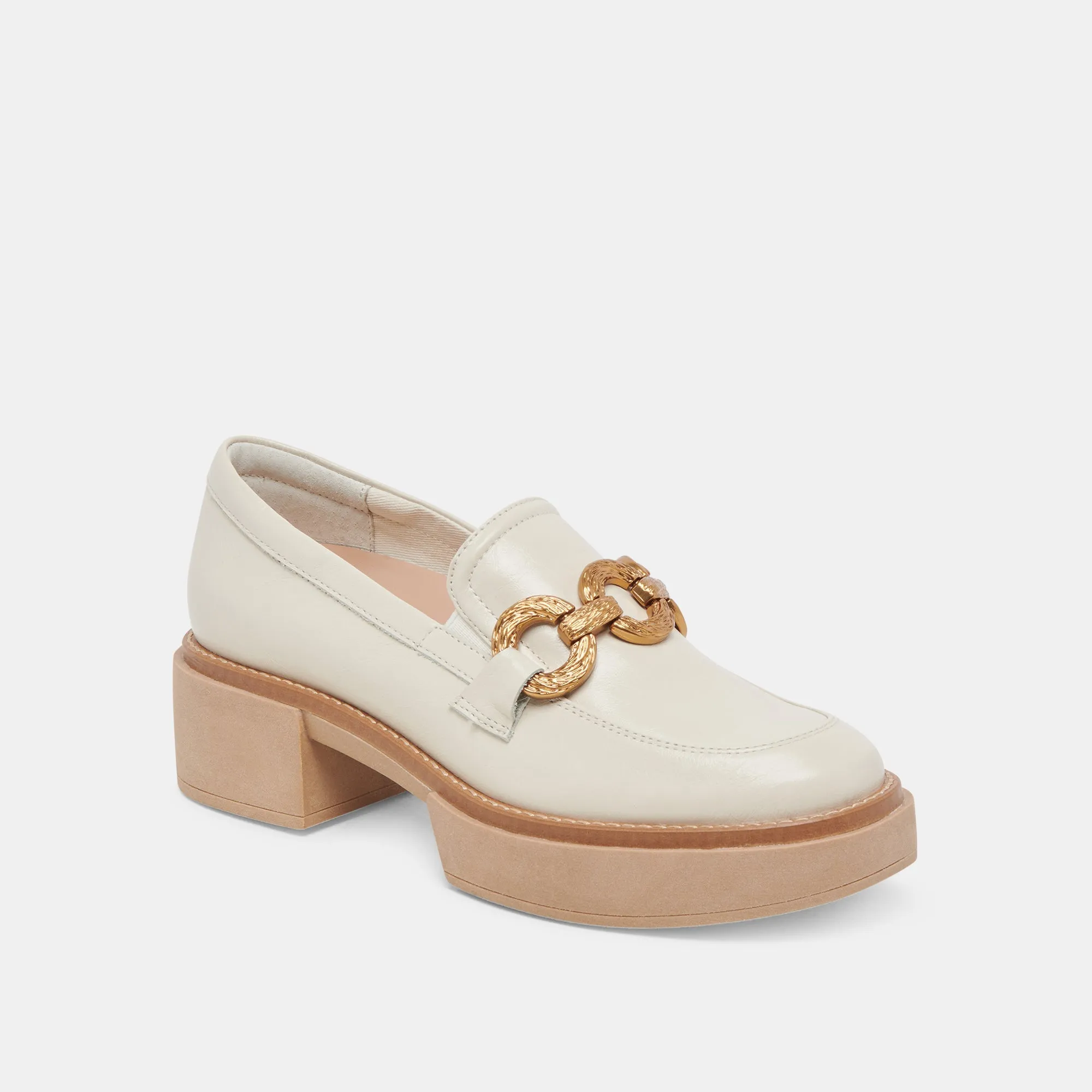 SHEENA LOAFERS IVORY CRINKLE PATENT - re:vita sold by Dolce Vita product image thumbnail 3