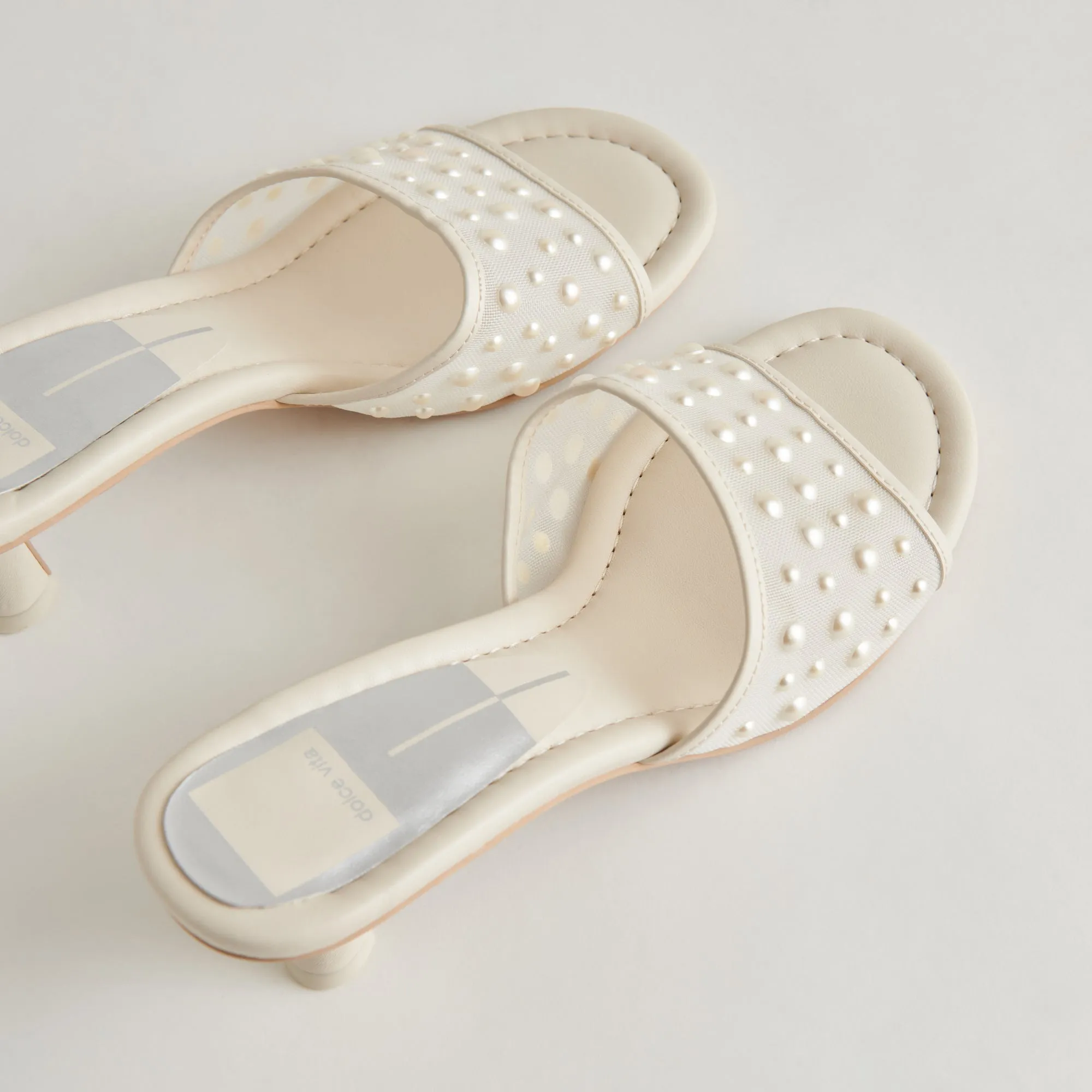 MEEZA PEARL HEELS IVORY MESH - re:vita sold by Dolce Vita product image thumbnail 4