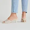 MEEZA PEARL HEELS IVORY MESH - re:vita sold by Dolce Vita