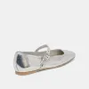 RODNI BALLET FLATS SILVER DISTRESSED LEATHER - re:vita sold by Dolce Vita