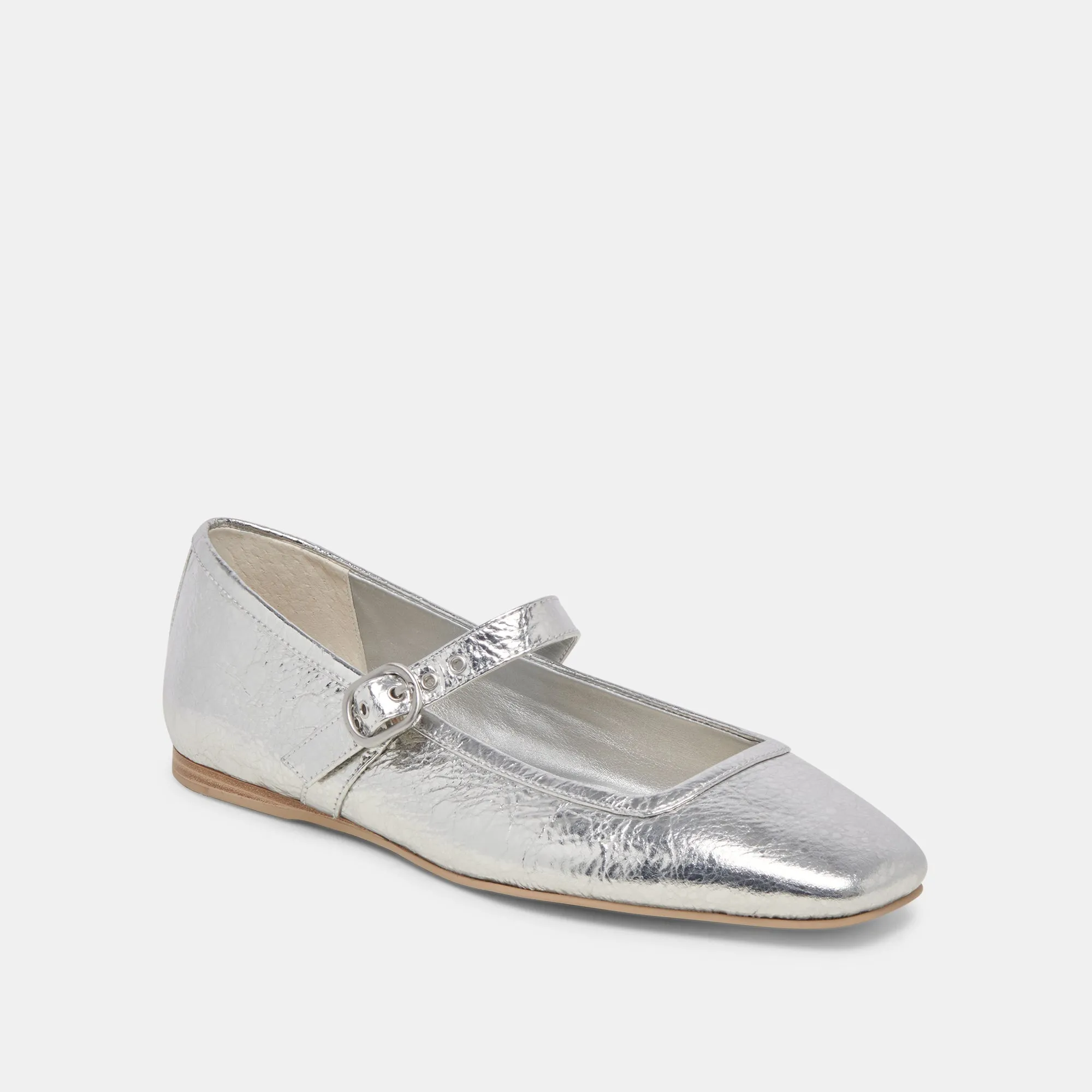 RODNI BALLET FLATS SILVER DISTRESSED LEATHER - re:vita sold by Dolce Vita product image thumbnail 3