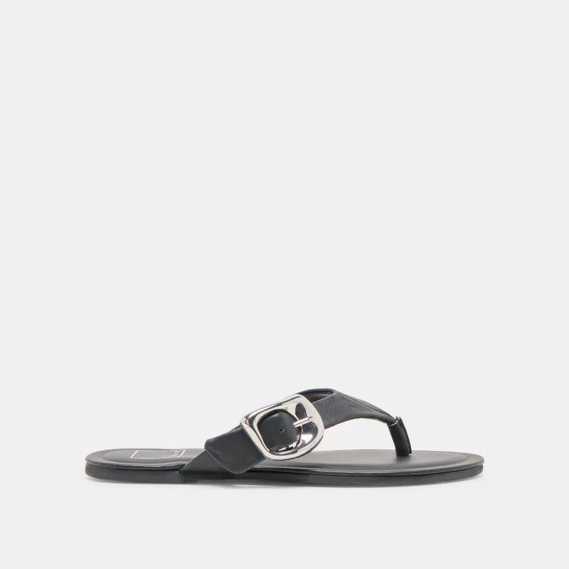 ROSSA SANDALS BLACK LEATHER sold by Dolce Vita