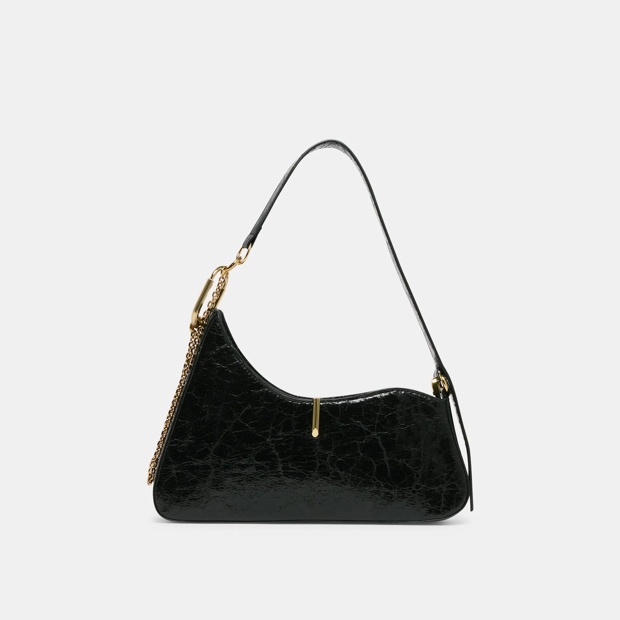PRYA SHOULDER BAG BLACK LEATHER sold by Dolce Vita