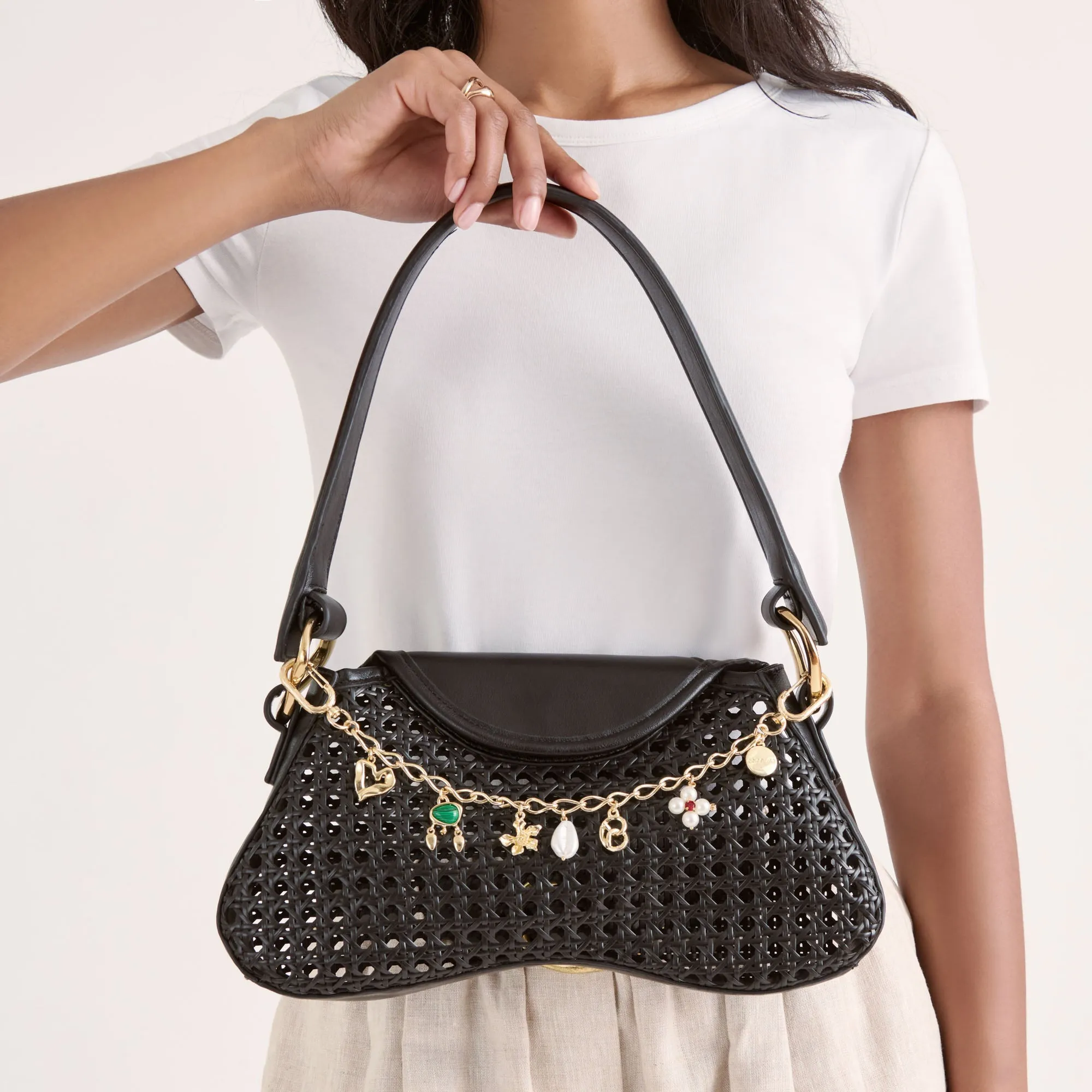 PEARL CHAIN BAG CHARM GOLD PEARL sold by Dolce Vita product image thumbnail 2