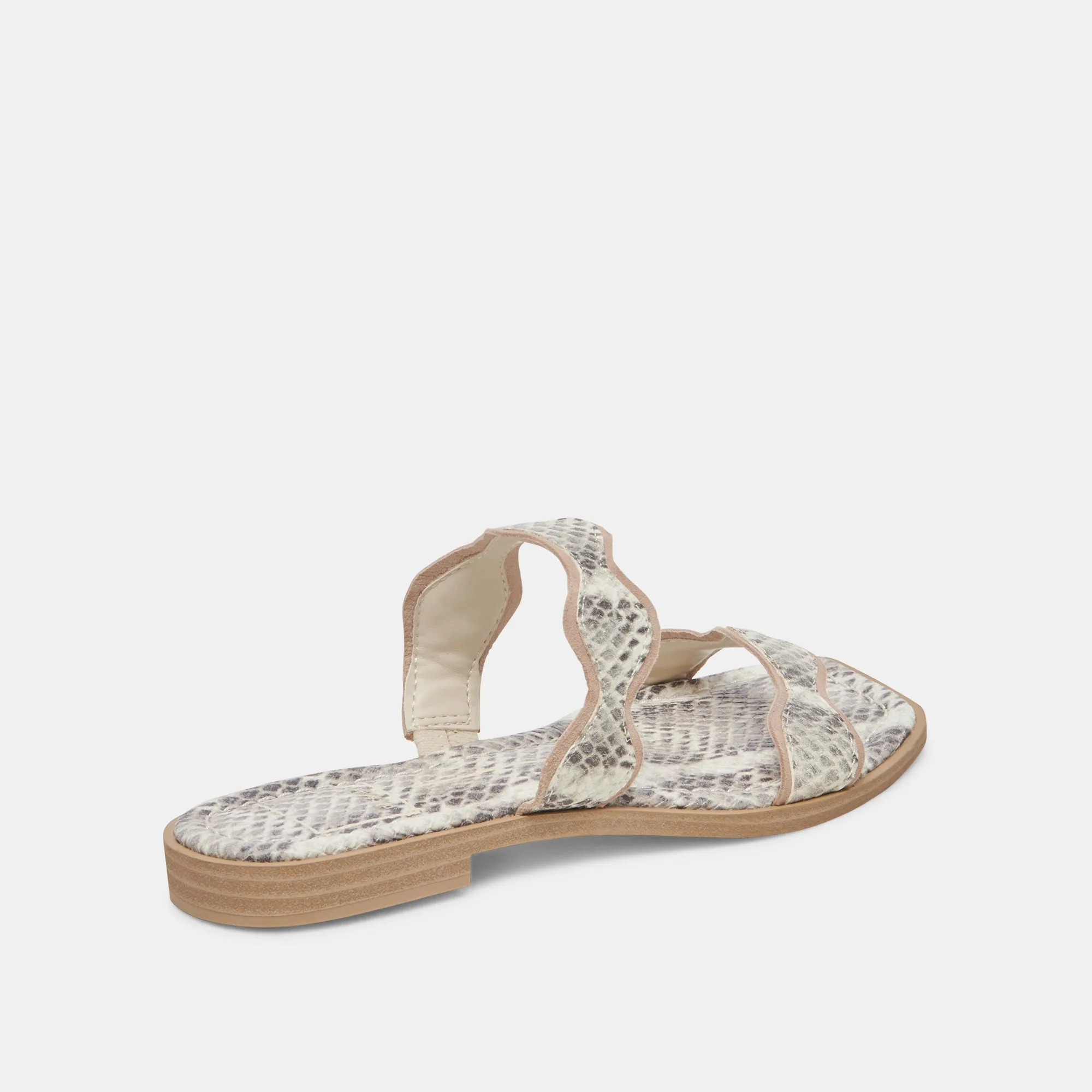 ILVA SANDALS GREY WHITE EMBOSSED LEATHER - re:vita sold by Dolce Vita product image thumbnail 3