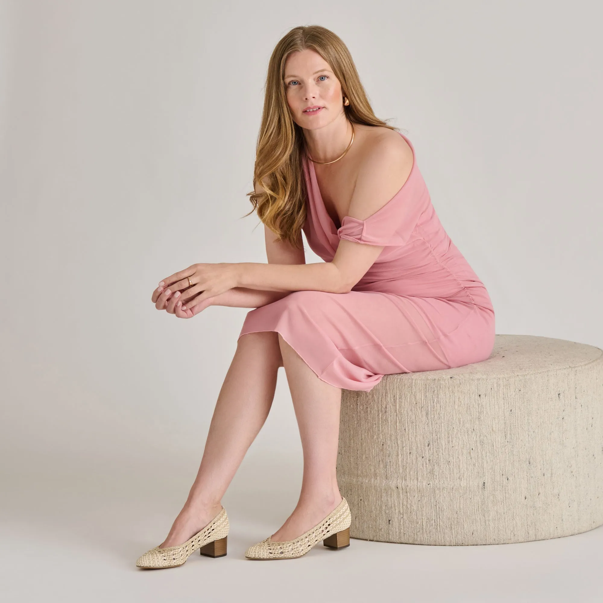 LULA HEELS IVORY MULTI WOVEN RAFFIA - re:vita sold by Dolce Vita product image thumbnail 4