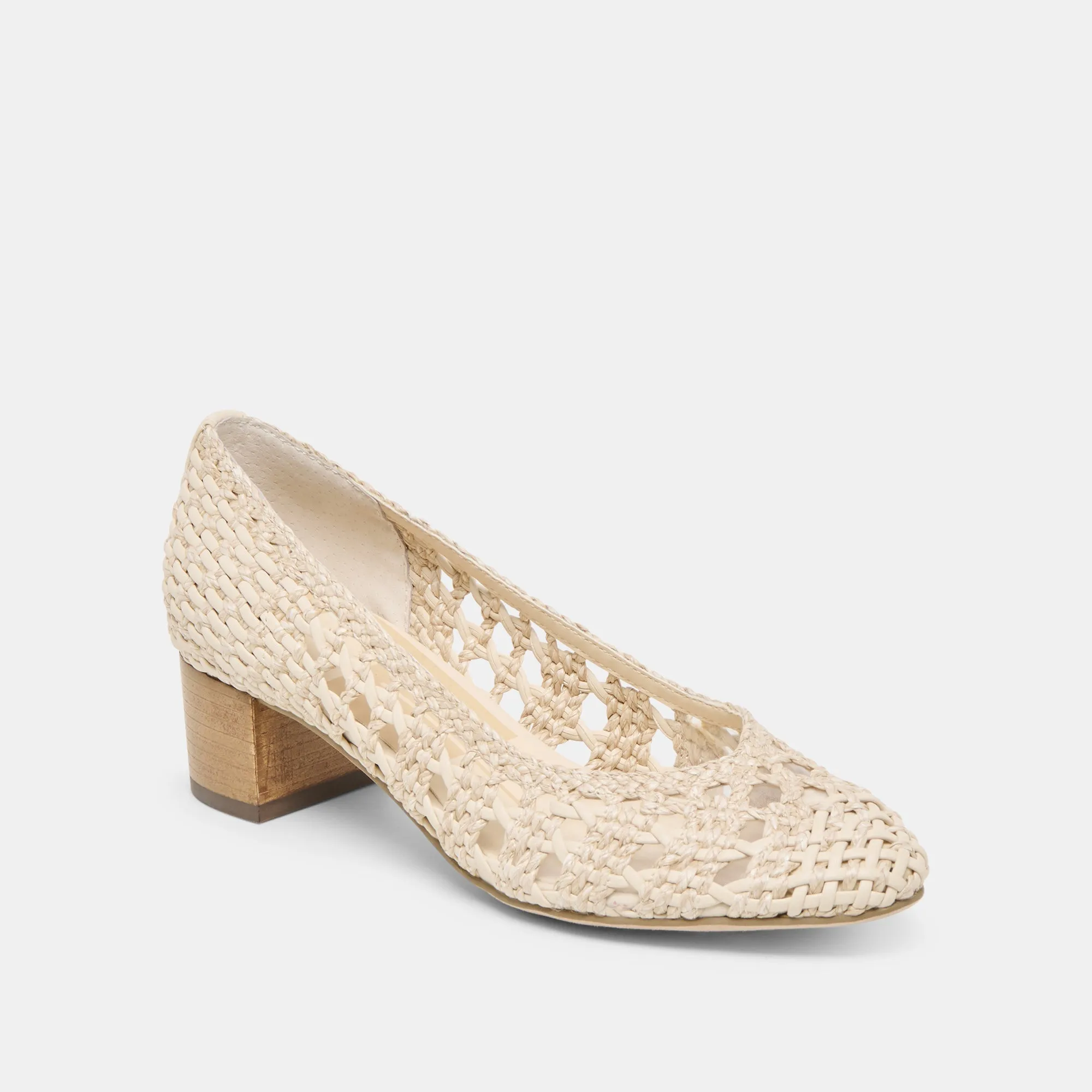 LULA HEELS IVORY MULTI WOVEN RAFFIA - re:vita sold by Dolce Vita product image thumbnail 3