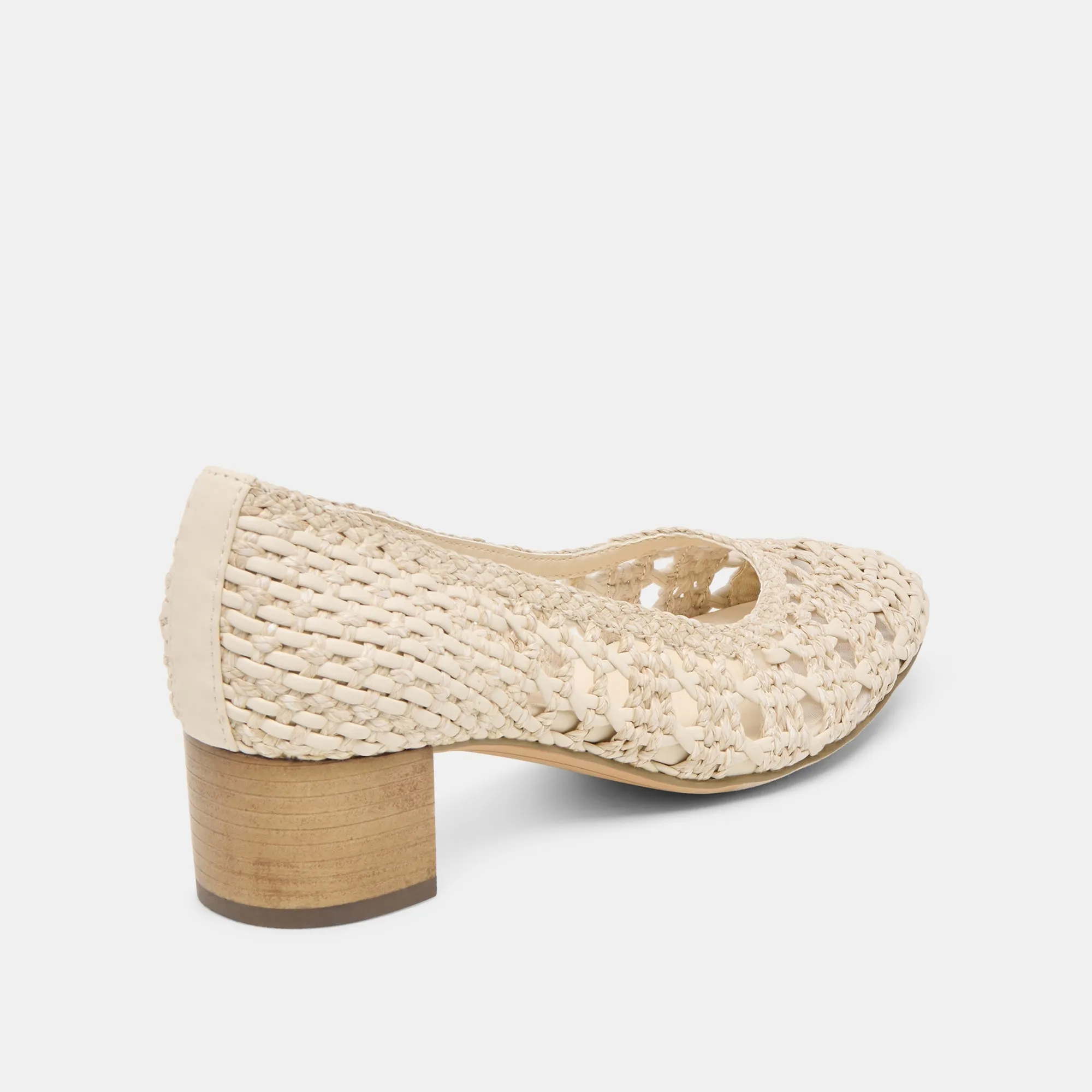 LULA HEELS IVORY MULTI WOVEN RAFFIA - re:vita sold by Dolce Vita product image thumbnail 5