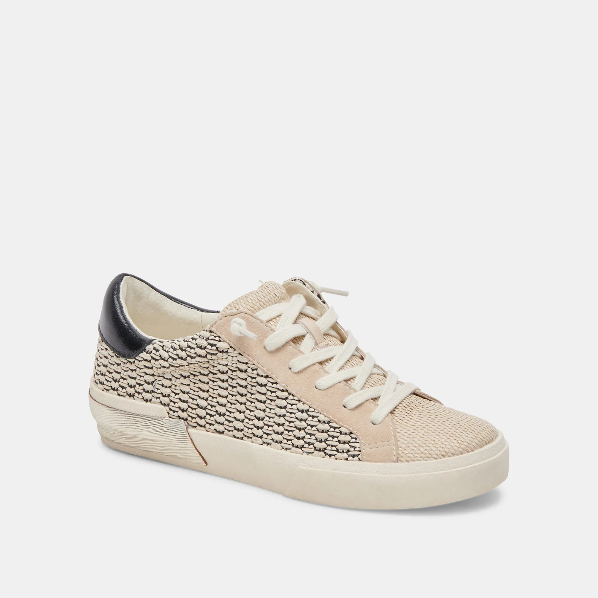 ZINA SNEAKERS BLACK NATURAL RAFFIA - re:vita sold by Dolce Vita product image thumbnail 3