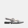 LABELL FLATS SILVER DISTRESSED LEATHER - re:vita sold by Dolce Vita