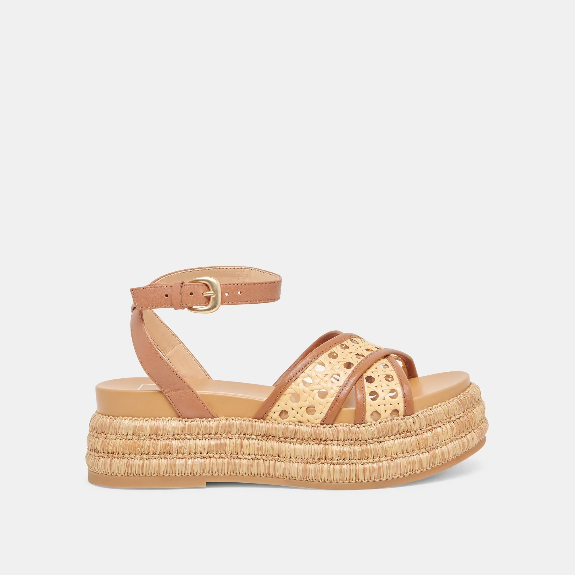 WRILEY SANDALS SADDLE WOVEN RAFFIA - re:vita sold by Dolce Vita