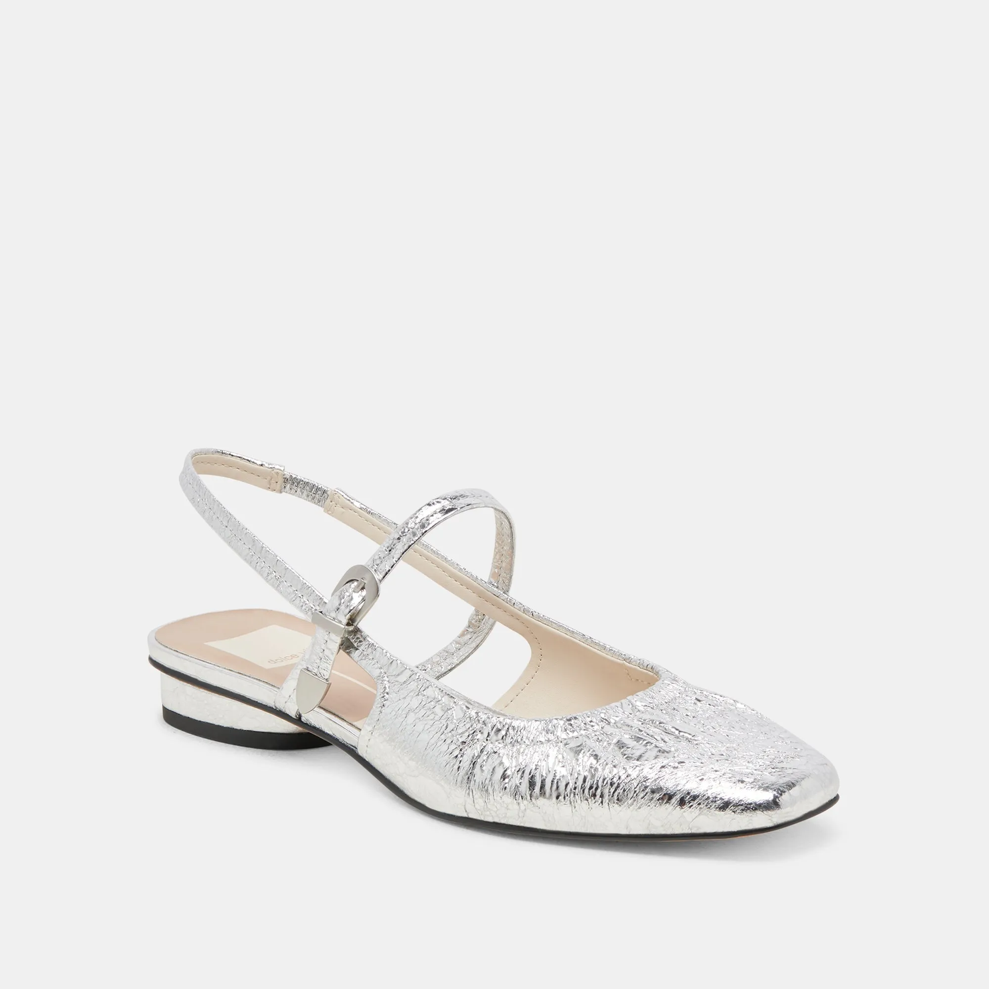 RIANNE FLATS SILVER DISTRESSED LEATHER - re:vita sold by Dolce Vita product image thumbnail 2
