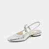 RIANNE FLATS SILVER DISTRESSED LEATHER - re:vita sold by Dolce Vita