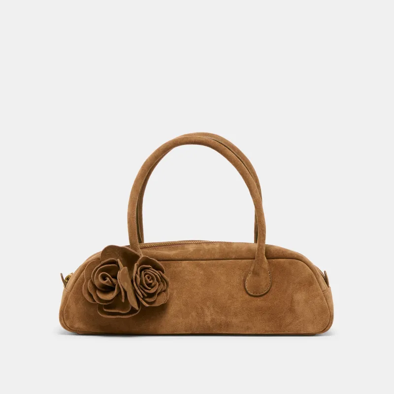 BORACAY SHOULDER BAG BROWN SUEDE sold by Dolce Vita