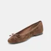RITLA BALLET FLATS DK BROWN SUEDE sold by Dolce Vita