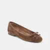 RITLA BALLET FLATS DK BROWN SUEDE sold by Dolce Vita